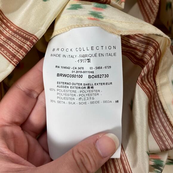 Brock Collection Ophelie Runway SS19 Silk Blend Midi Skirt Size 2 Italian Luxury - Picture 9 of 11